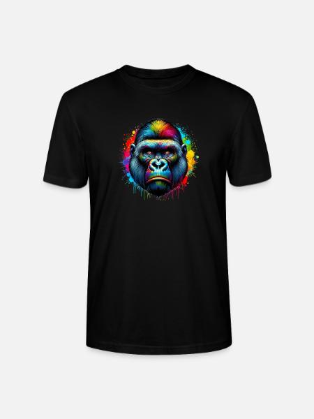 Gorille - T-shirt bio CRAFTER Stanley Stella Unisexe - noir