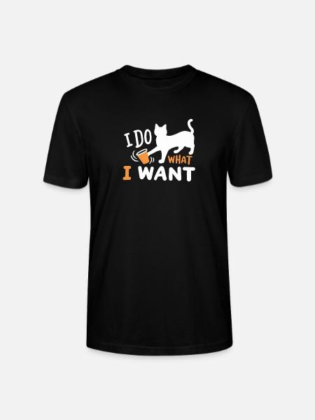 Katze Kätzchen Wortspiel - Stanley/Stella Unisex Bio-T-Shirt CRAFTER - Schwarz