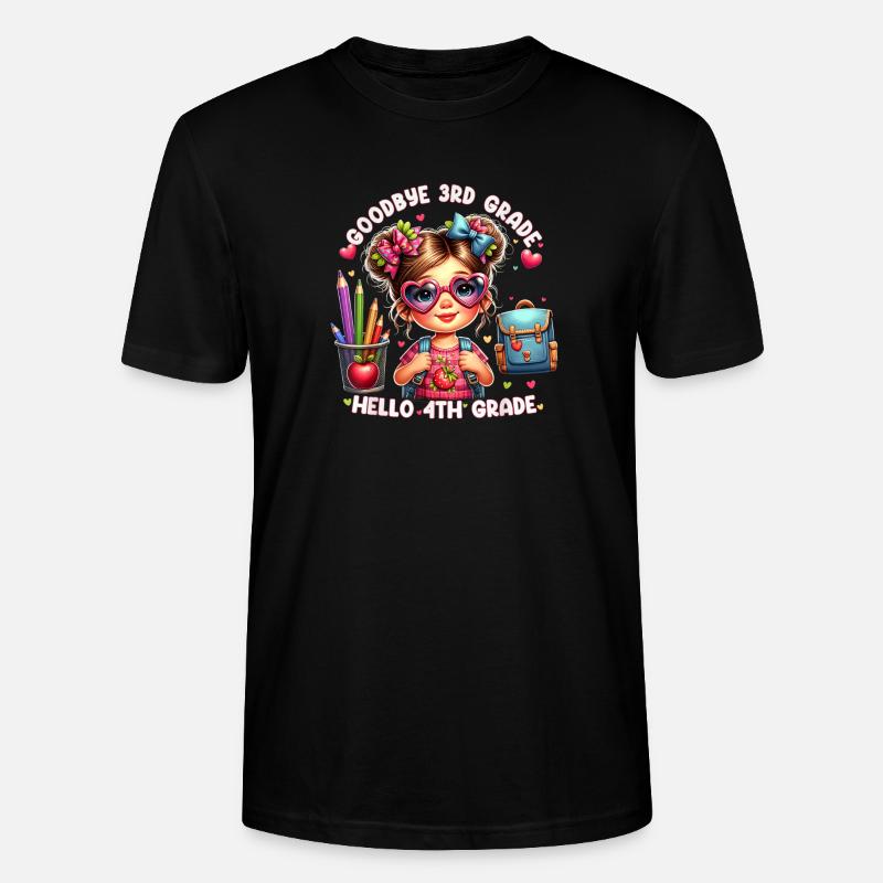 Goodbye 3rd Grade Hello 4th - Stanley/Stella CRAFTER Unisex Organic T-Shirt - black