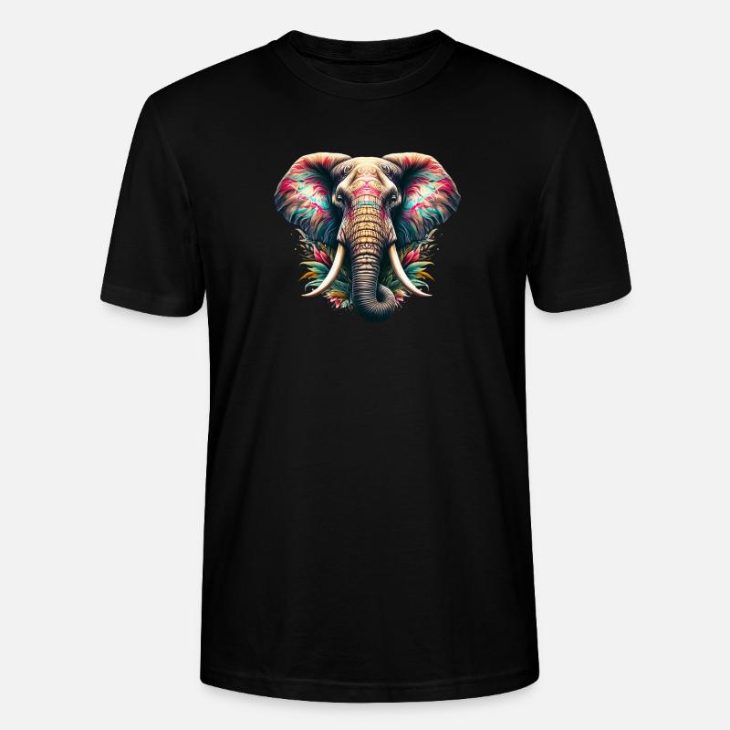 Elefant - Stanley/Stella Unisex Bio-T-Shirt CRAFTER - Schwarz