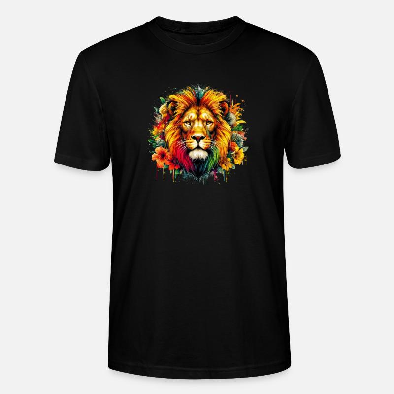 Lion - T-shirt bio CRAFTER Stanley Stella Unisexe - noir