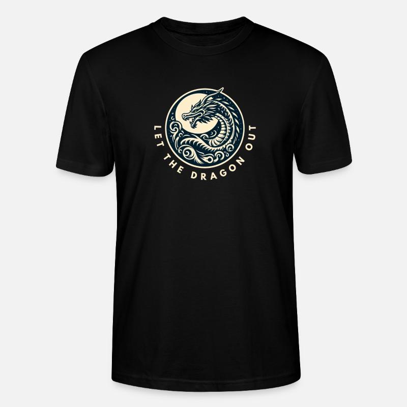 Lass den Drachen raus - Stanley/Stella Unisex Bio-T-Shirt CRAFTER - Schwarz