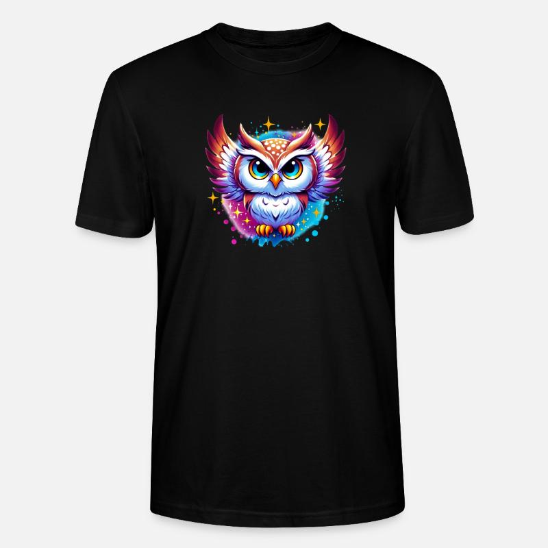 Eule - Stanley/Stella Unisex Bio-T-Shirt CRAFTER - Schwarz