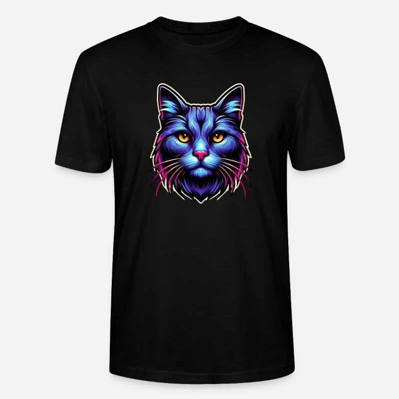 Cat - Stanley/Stella CRAFTER Unisex Organic T-Shirt - black