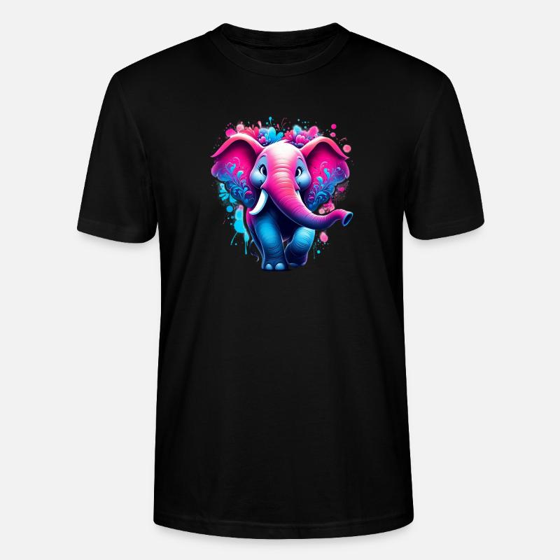 Elefant - Stanley/Stella Unisex Bio-T-Shirt CRAFTER - Schwarz
