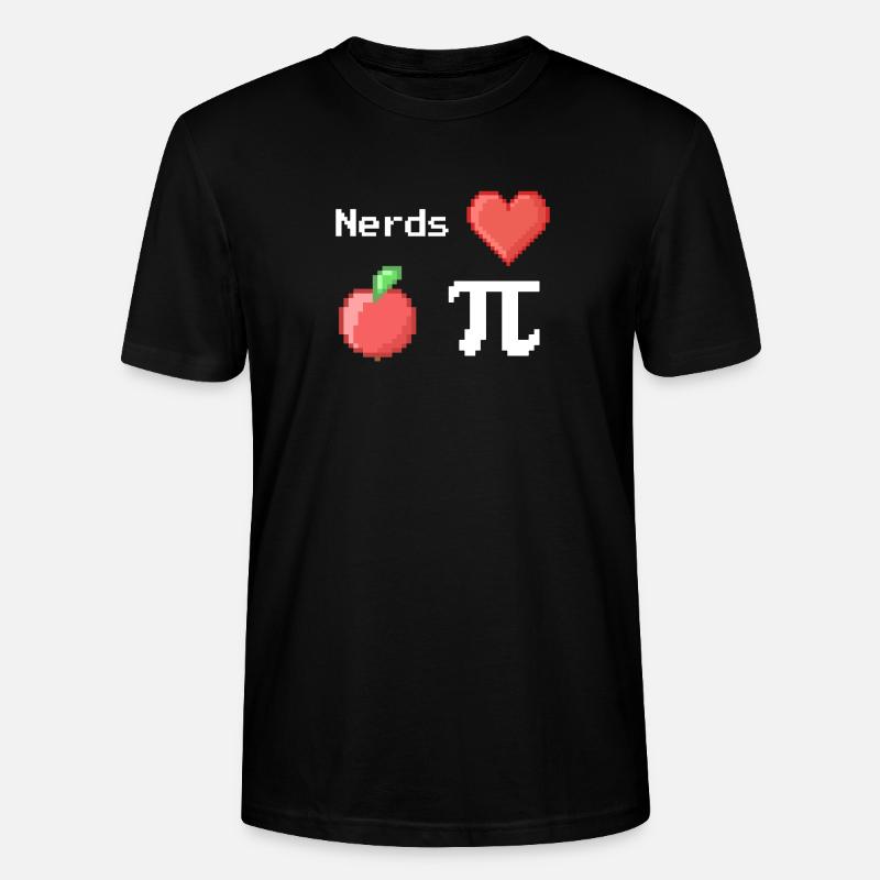 Nerds Love Apple Pi Pi Pi Sayings Math Pixel - Stanley/Stella CRAFTER Unisex Organic T-Shirt - black