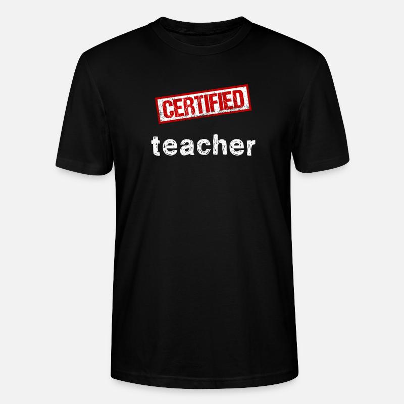 Enseignant certifié - Graphismes estampés - T-shirt bio CRAFTER Stanley Stella Unisexe - noir