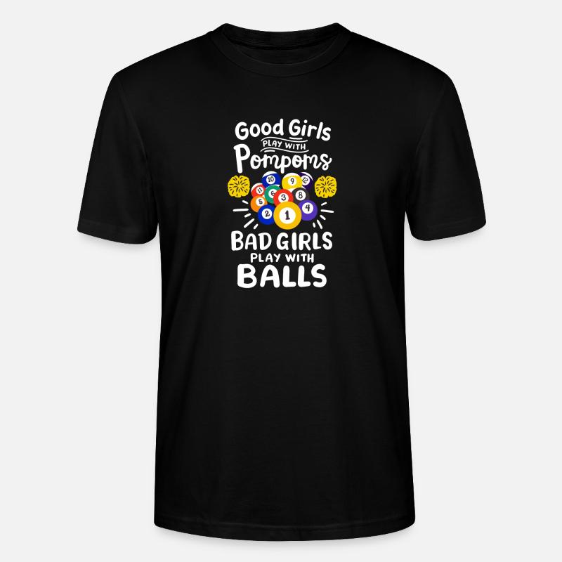 Pool Billard Spieler Mädchen - Stanley/Stella Unisex Bio-T-Shirt CRAFTER - Schwarz