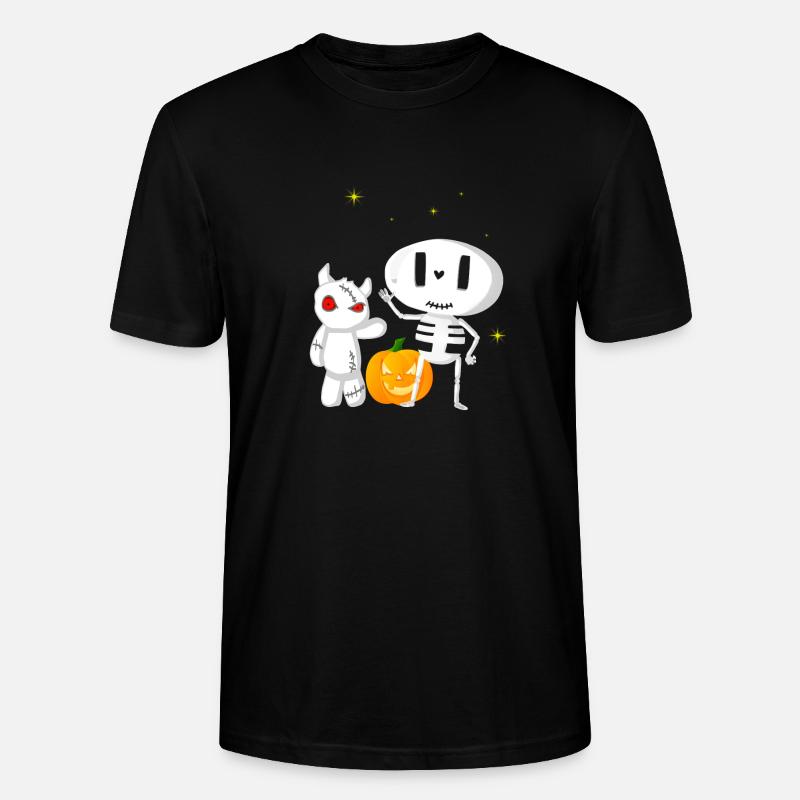 Halloweengesellschaft Gespenst und Monsterchen - Stanley/Stella Unisex Bio-T-Shirt CRAFTER - Schwarz