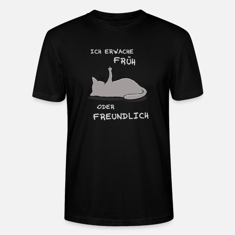 Ich erwache früh oder freundlich - Stanley/Stella Unisex Bio-T-Shirt CRAFTER - Schwarz