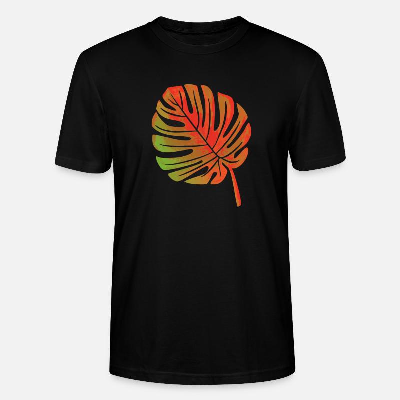 Blatt einer Pflanze - Stanley/Stella Unisex Bio-T-Shirt CRAFTER - Schwarz