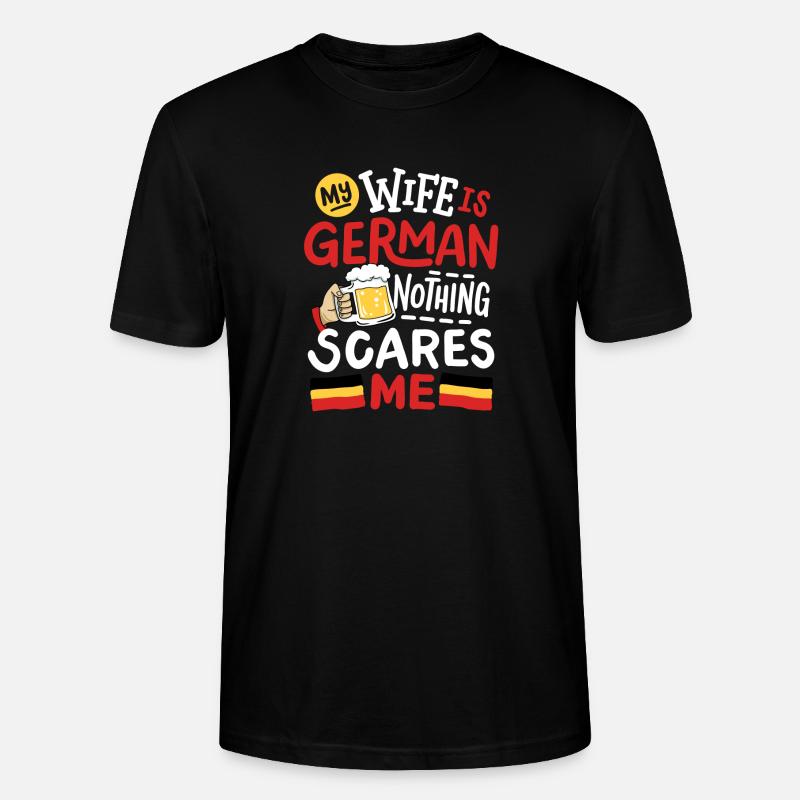 Deutsche Ehefrau Deutschland - Stanley/Stella Unisex Bio-T-Shirt CRAFTER - Schwarz