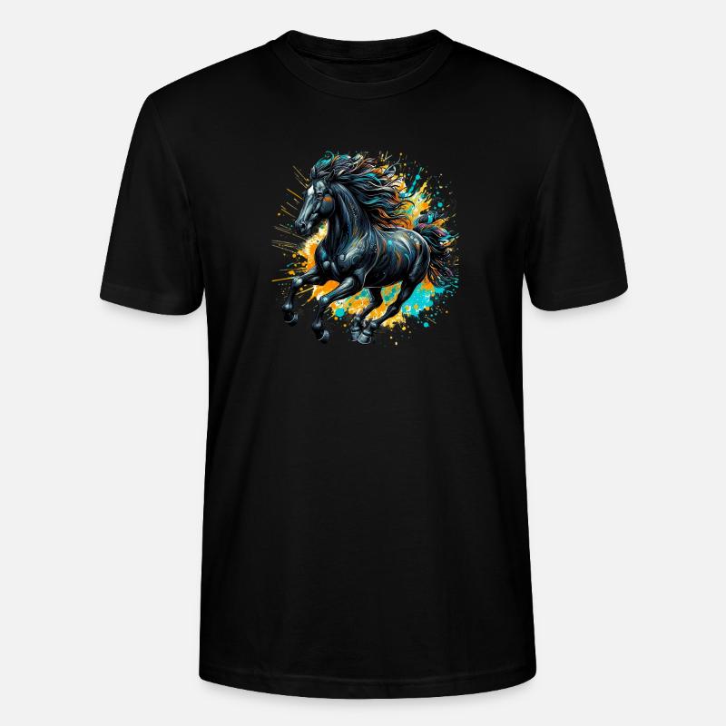 Cheval - T-shirt bio CRAFTER Stanley Stella Unisexe - noir