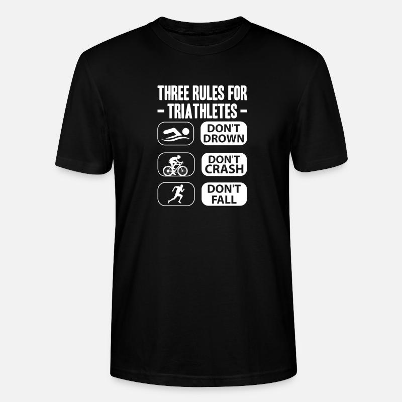 Triathlon-Anzug - Triathlet im Training - Stanley/Stella Unisex Bio-T-Shirt CRAFTER - Schwarz
