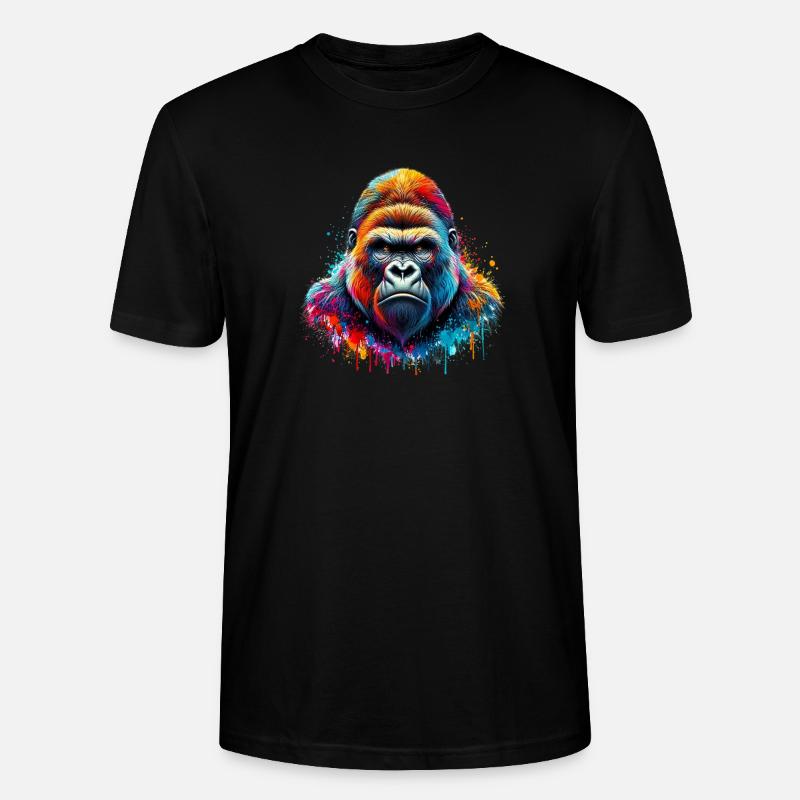 Gorilla - Stanley/Stella Unisex Bio-T-Shirt CRAFTER - Schwarz