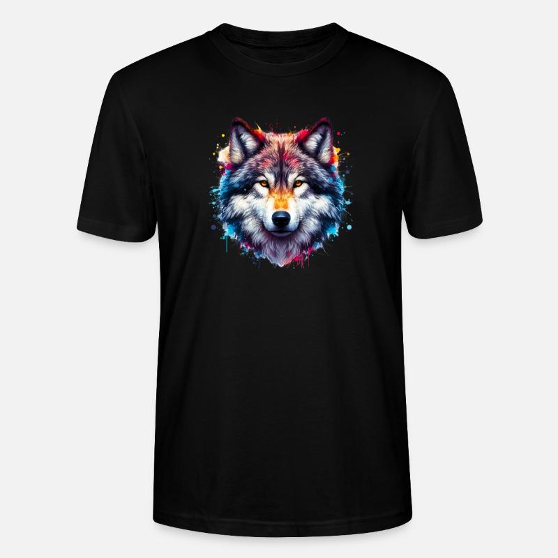 Wolf - Stanley/Stella Unisex Bio-T-Shirt CRAFTER - Schwarz