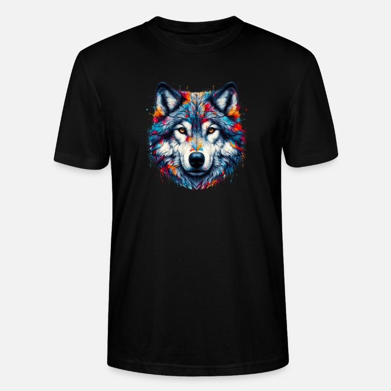Wolf - Stanley/Stella Unisex Bio-T-Shirt CRAFTER - Schwarz