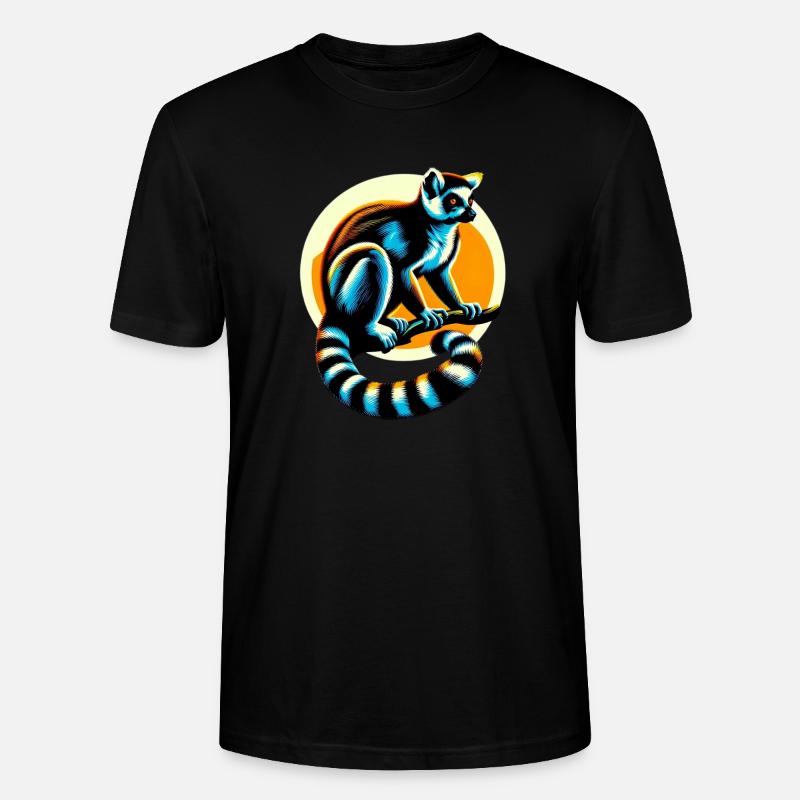 Lemur - Stanley/Stella Unisex Bio-T-Shirt CRAFTER - Schwarz