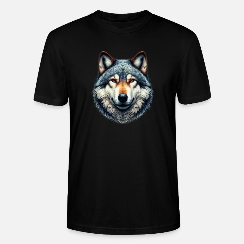 Wolf - Stanley/Stella CRAFTER Unisex Organic T-Shirt - black