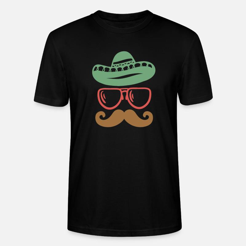 Cinco de Mayo mexikanisch Schnurrbart - Stanley/Stella Unisex Bio-T-Shirt CRAFTER - Schwarz