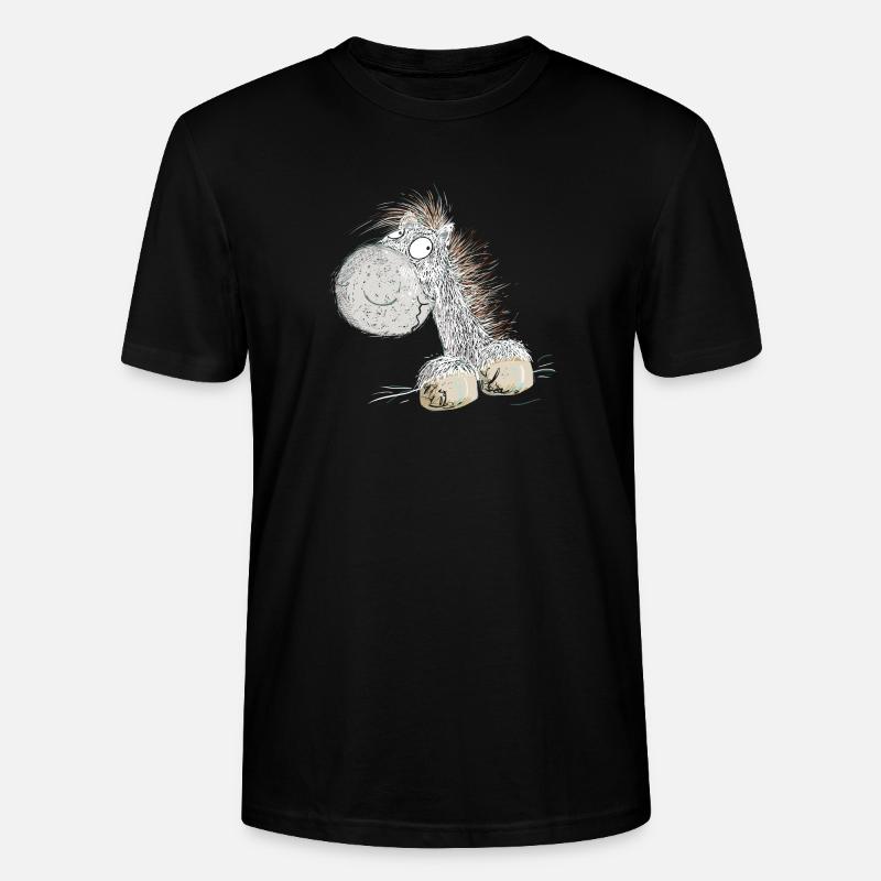 Drolliges Pferd I Pferdemotiv Für Reiter - Stanley/Stella Unisex Bio-T-Shirt CRAFTER - Schwarz