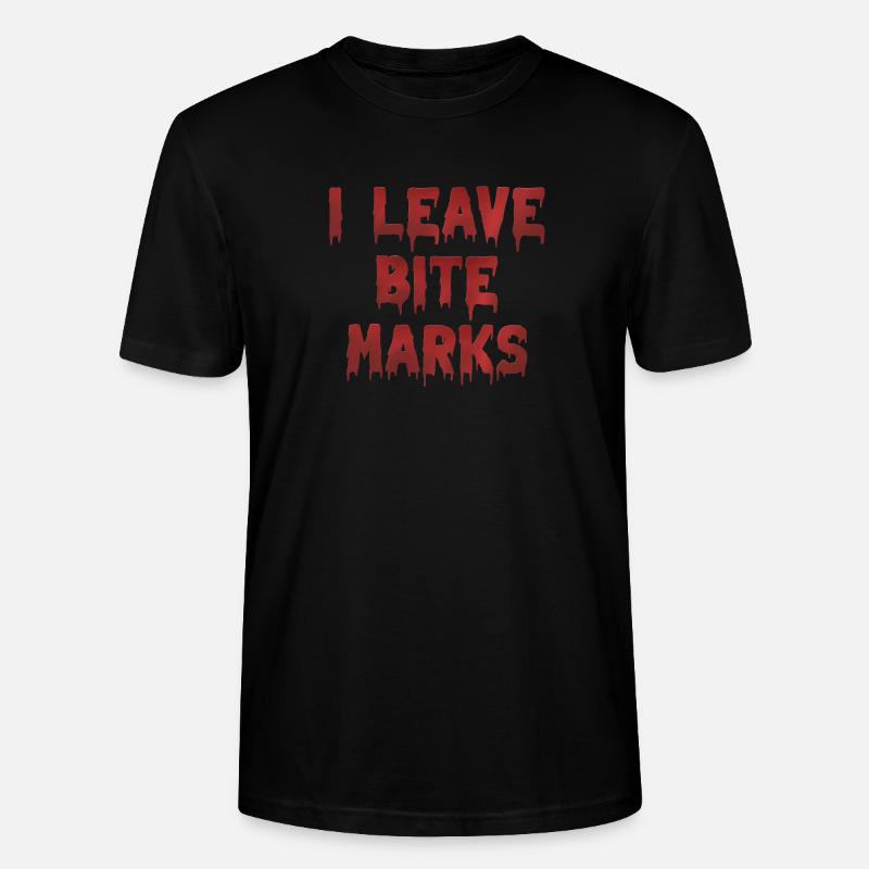 bite marks blutspuren - Stanley/Stella Unisex Bio-T-Shirt CRAFTER - Schwarz