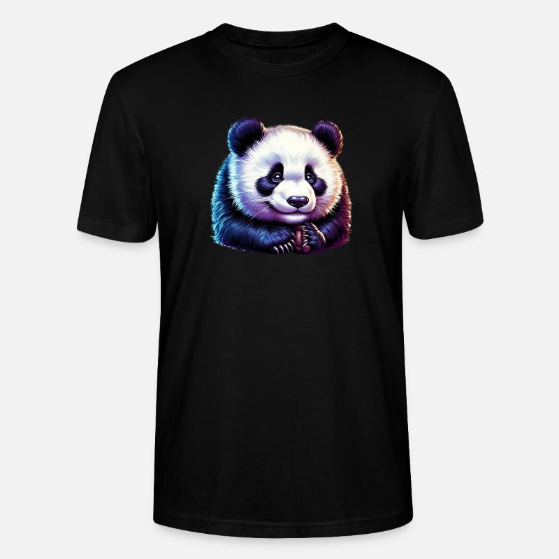 Panda - T-shirt bio CRAFTER Stanley Stella Unisexe - noir