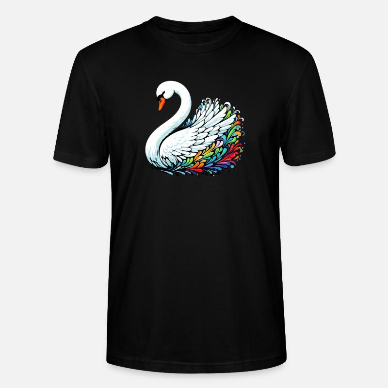 Schwan - Stanley/Stella Unisex Bio-T-Shirt CRAFTER - Schwarz