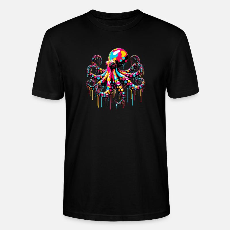 Octopus - Stanley/Stella CRAFTER Unisex Organic T-Shirt - black