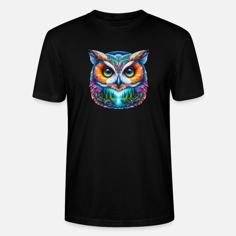 Eule - Stanley/Stella Unisex Bio-T-Shirt CRAFTER - Schwarz