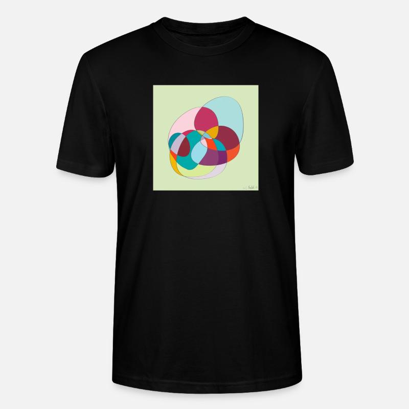 Verschlungene Farbübergänge - Stanley/Stella Unisex Bio-T-Shirt CRAFTER - Schwarz