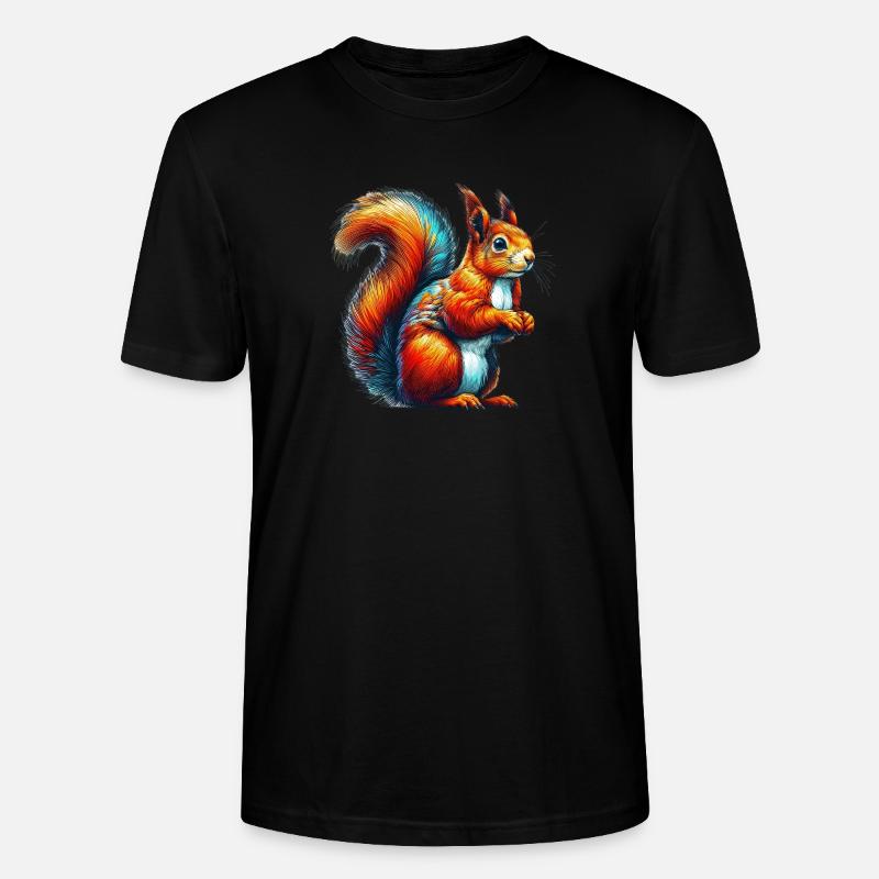 Eichhörnchen - Stanley/Stella Unisex Bio-T-Shirt CRAFTER - Schwarz