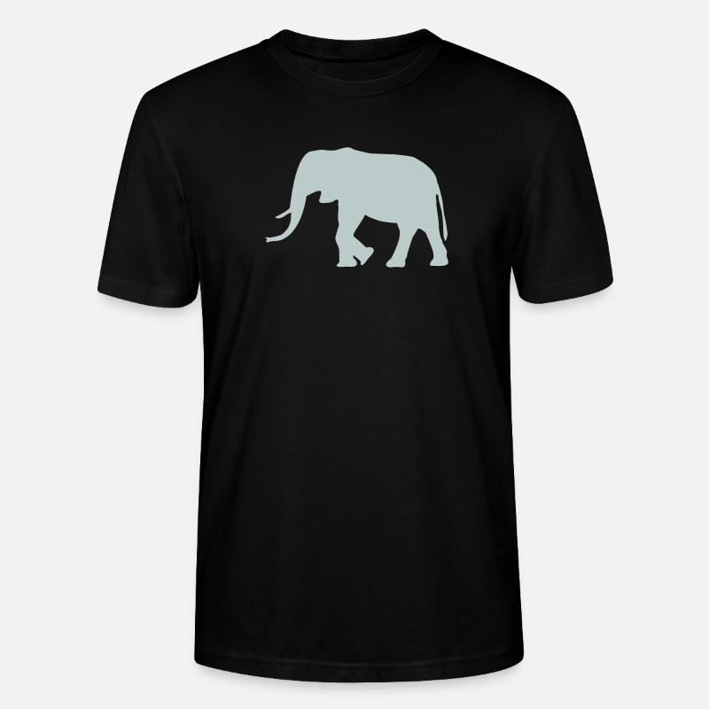 Éléphant - T-shirt bio CRAFTER Stanley Stella Unisexe - noir