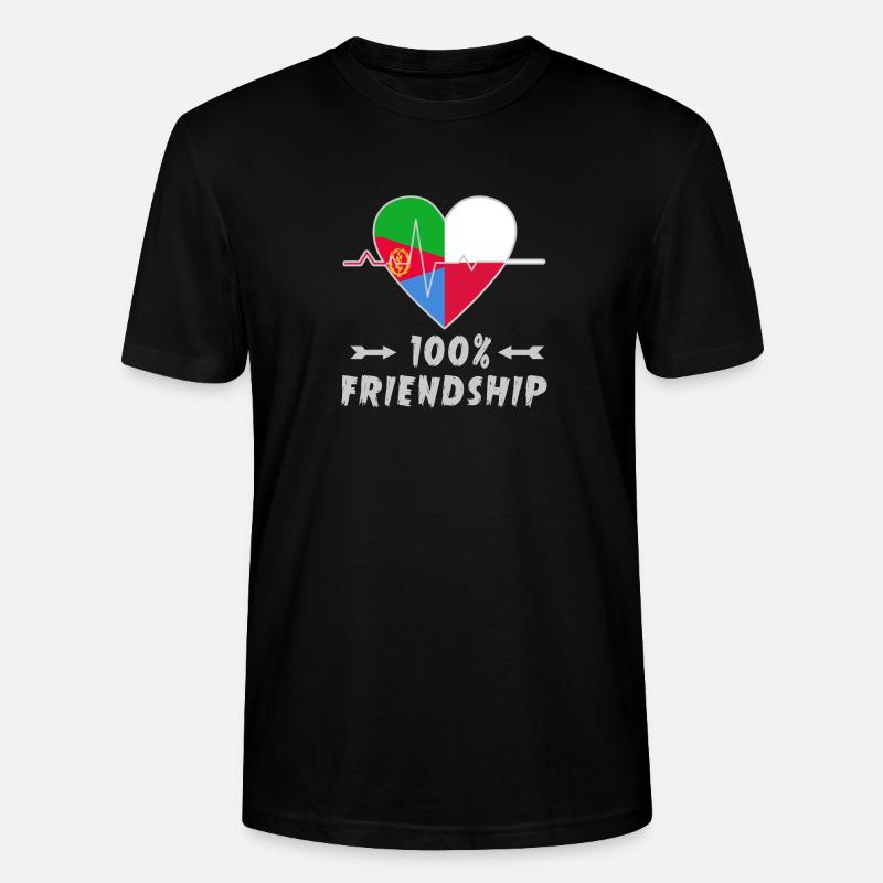 Eritrea und Polen 100% Freundschaft - Stanley/Stella Unisex Bio-T-Shirt CRAFTER - Schwarz