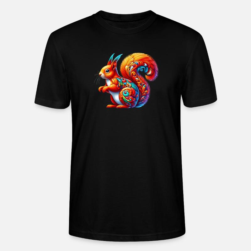 Eichhörnchen - Stanley/Stella Unisex Bio-T-Shirt CRAFTER - Schwarz