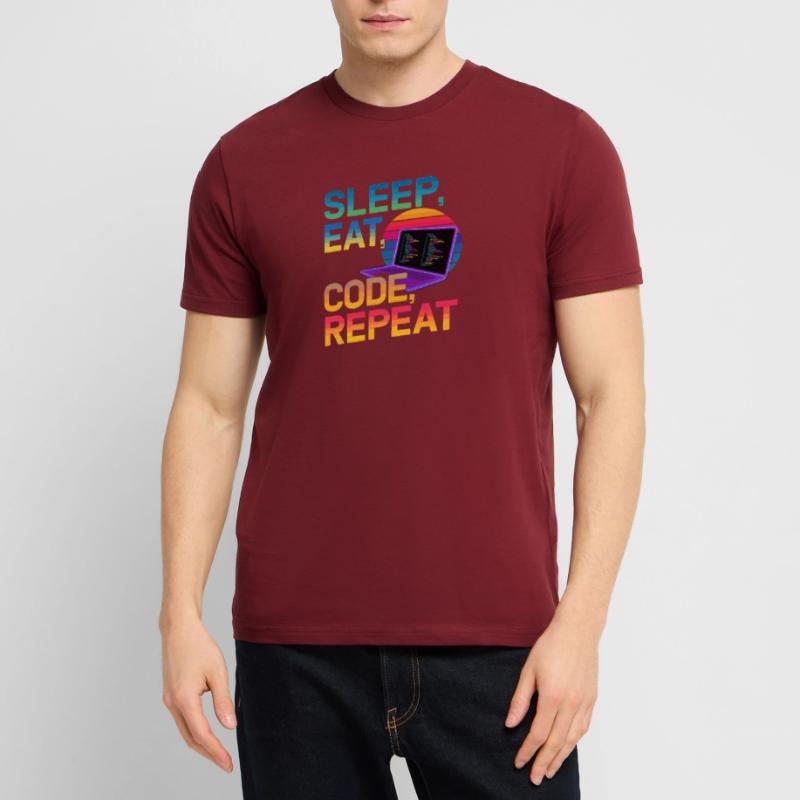 Sleep Eat Code Repeat Gift For Coder Stanley/Stella CRAFTER Unisex Organic T-Shirt