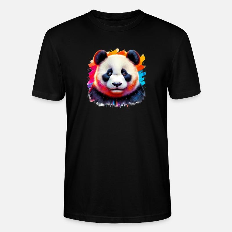 Panda - T-shirt bio CRAFTER Stanley Stella Unisexe - noir