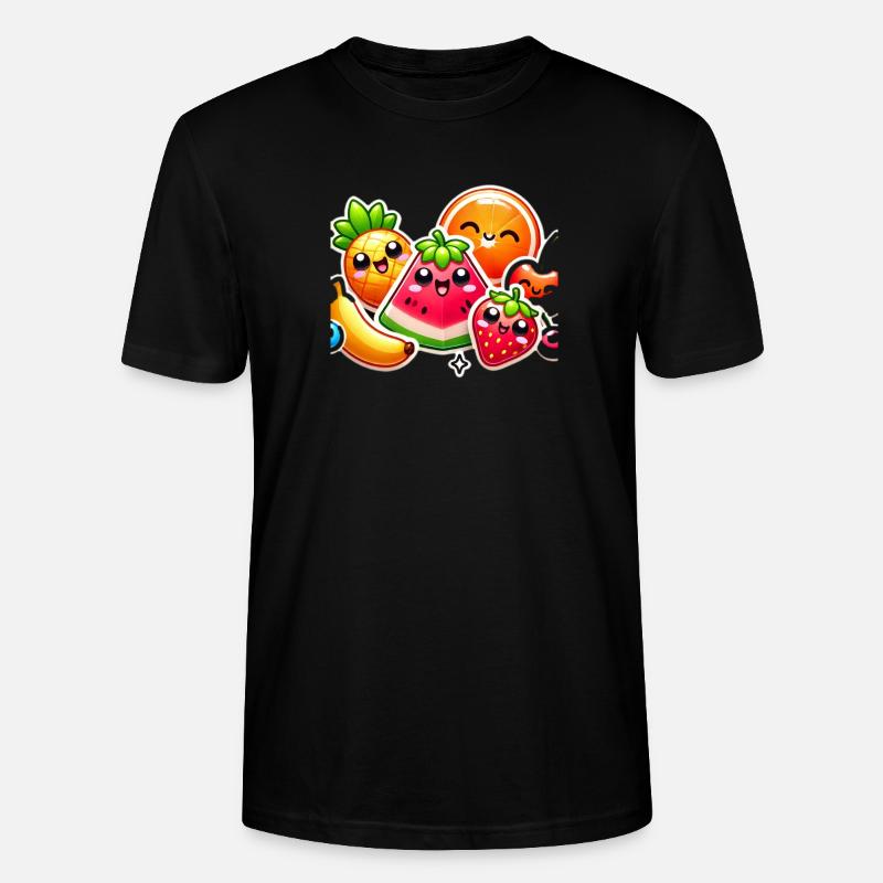 Farbenfroher Obstparty-Stil - Stanley/Stella Unisex Bio-T-Shirt CRAFTER - Schwarz