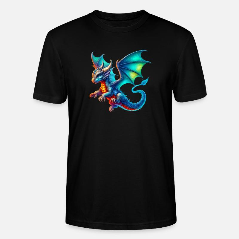 Drache - Stanley/Stella Unisex Bio-T-Shirt CRAFTER - Schwarz