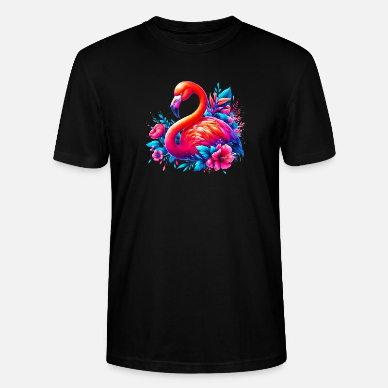 Flamingo - Stanley/Stella Unisex Bio-T-Shirt CRAFTER - Schwarz