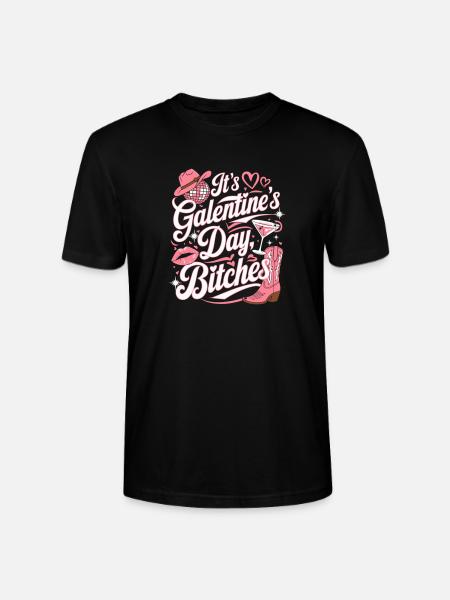 Galentine's Day Funny Party - Stanley/Stella CRAFTER Unisex Organic T-Shirt - black