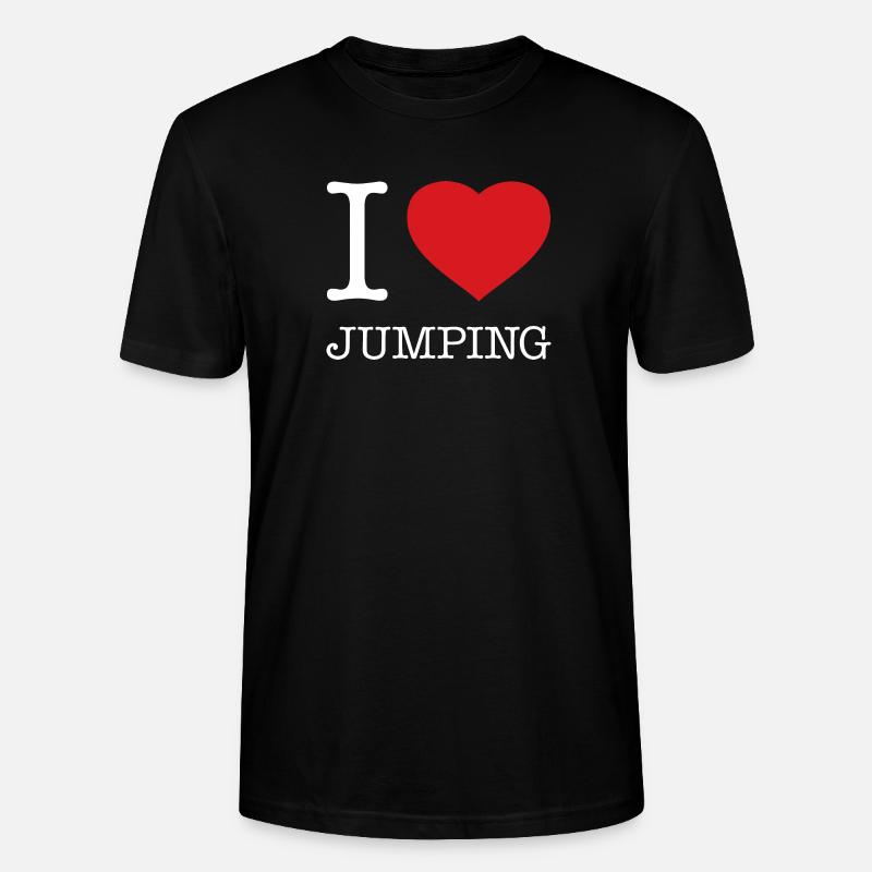 I LOVE JUMPING - Stanley/Stella Unisex Bio-T-Shirt CRAFTER - Schwarz