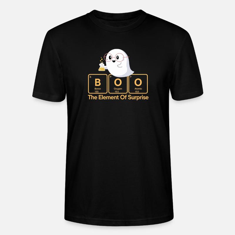 Elementar Boo Ghost T-Shirt - Stanley/Stella Unisex Bio-T-Shirt CRAFTER - Schwarz