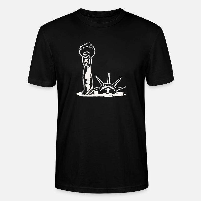 Die Freiheitsstatue ertrinkt - Stanley/Stella Unisex Bio-T-Shirt CRAFTER - Schwarz