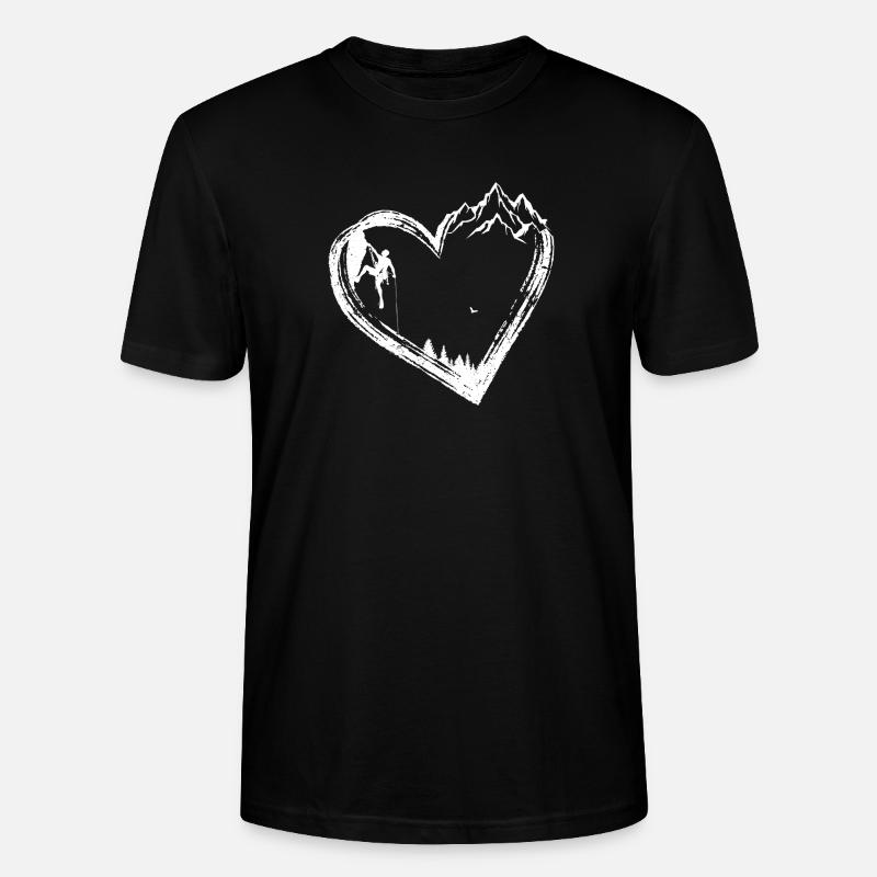 Bergherz-Kletterer - Stanley/Stella Unisex Bio-T-Shirt CRAFTER - Schwarz