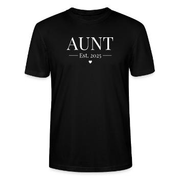 Aunt Established 2025 - Stanley/Stella CRAFTER Unisex Organic T-Shirt - black - Front - Alina (178cm) & Michal (187cm)