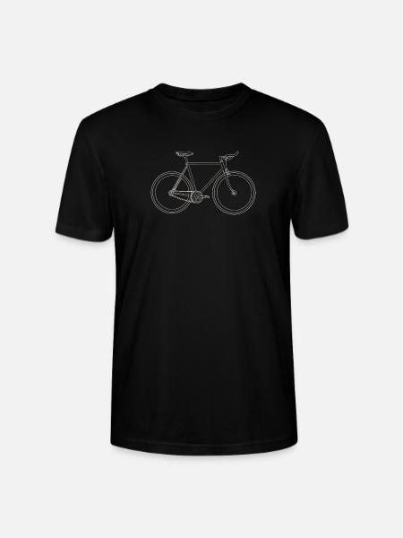 Minimal Bicycle Line Art - Stanley/Stella CRAFTER Unisex Organic T-Shirt - black