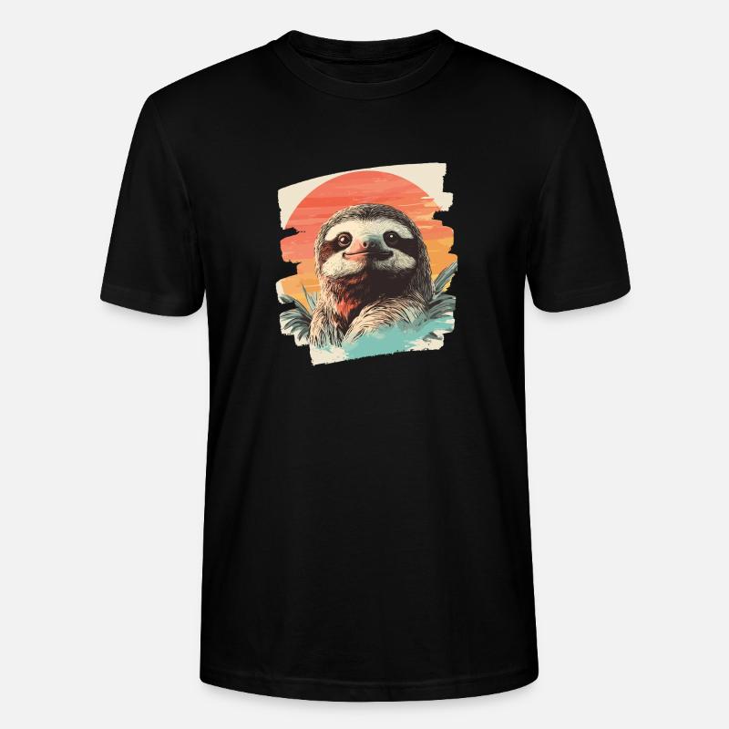 Faultier - Stanley/Stella Unisex Bio-T-Shirt CRAFTER - Schwarz