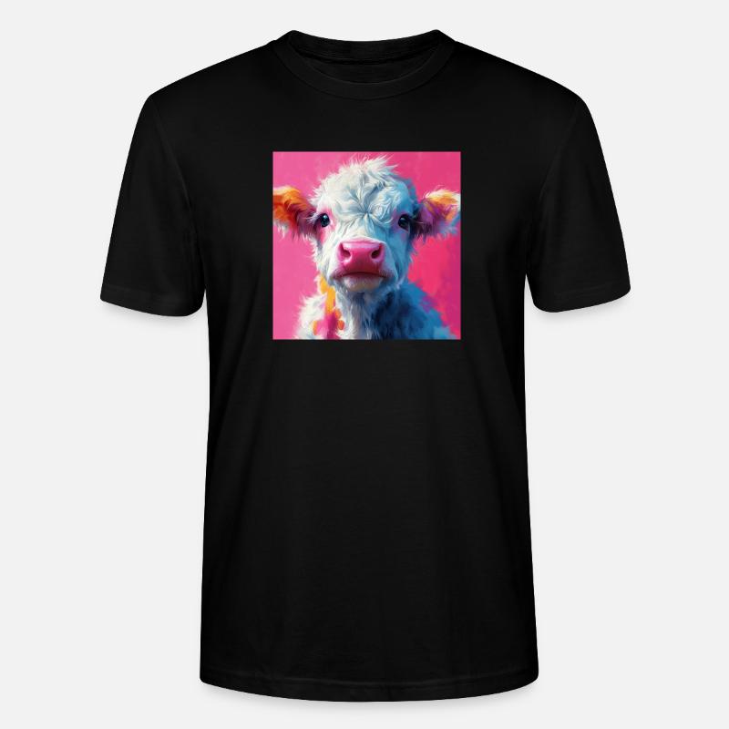 Pink Cow - Stanley/Stella Unisex Bio-T-Shirt CRAFTER - Schwarz