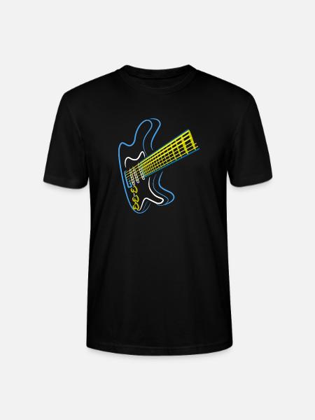 Blaues Gitarren Design - Stanley/Stella Unisex Bio-T-Shirt CRAFTER - Schwarz